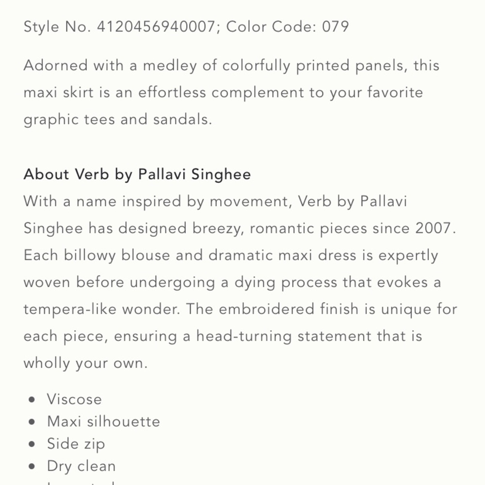 Anthropologie ALINA MAXI SKIRT - Picture 2 of 2